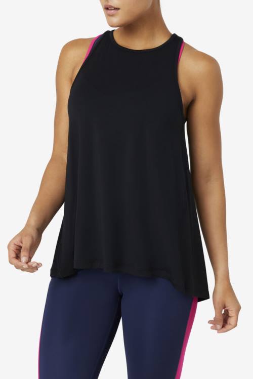 Top Deportivo Fila Fi-lux Open Back Tank Mujer Negras | Fila823RV