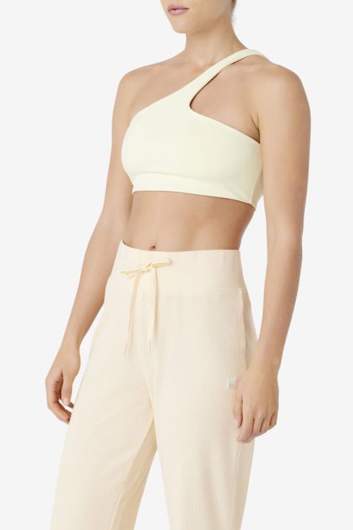 Top Deportivo Fila Kady Asymmetric Bra Mujer Amarillo | Fila032IQ