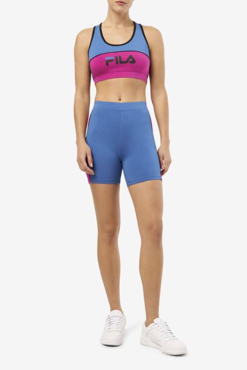 Top Deportivo Fila Kairi Bra Mujer Azules Oscuro | Fila529LK