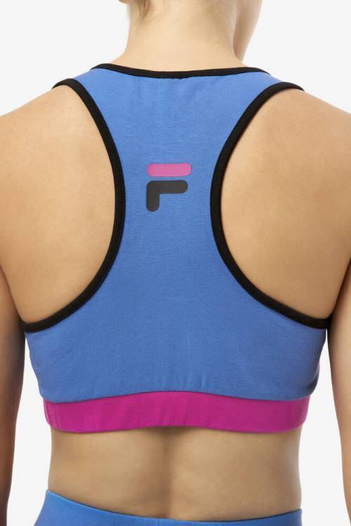 Top Deportivo Fila Kairi Bra Mujer Azules Oscuro | Fila529LK