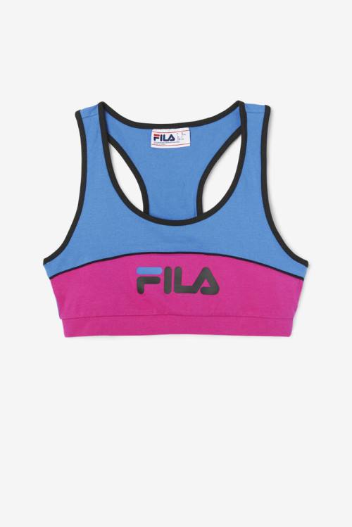 Top Deportivo Fila Kairi Bra Mujer Azules Oscuro | Fila529LK