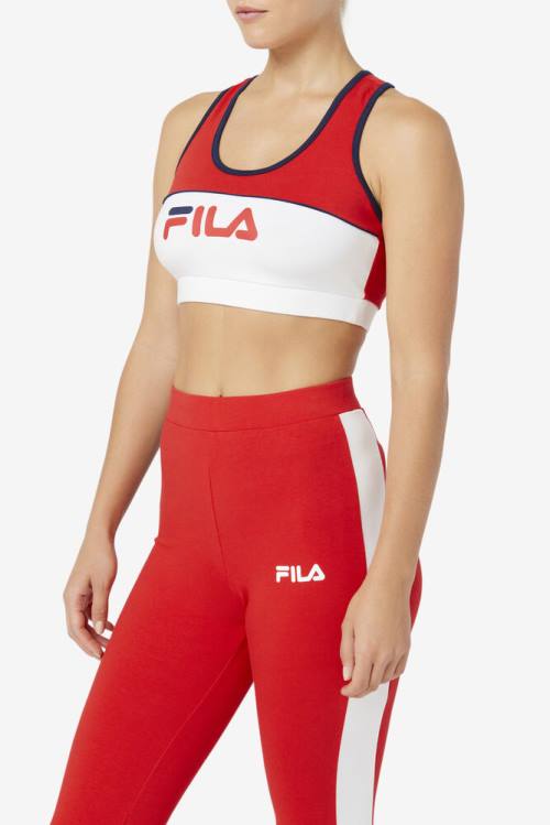 Top Deportivo Fila Kairi Bra Mujer Rojas | Fila087CW