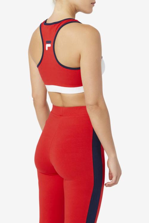 Top Deportivo Fila Kairi Bra Mujer Rojas | Fila087CW