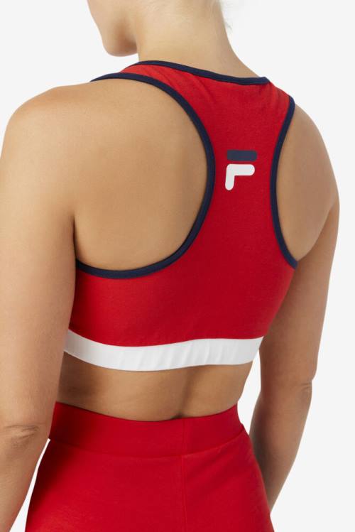 Top Deportivo Fila Kairi Bra Mujer Rojas | Fila087CW