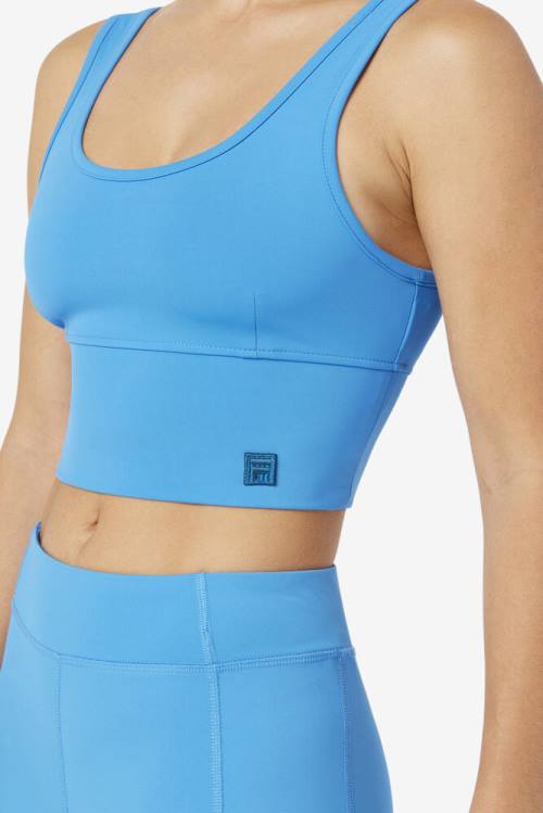 Top Deportivo Fila Kora Bra Mujer Azules | Fila194QR