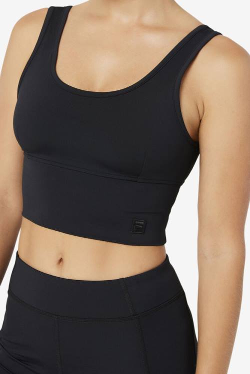 Top Deportivo Fila Kora Bra Mujer Negras | Fila912UA