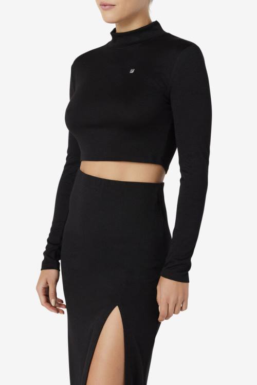 Top Deportivo Fila Luise Turtleneck Mujer Negras | Fila361HM