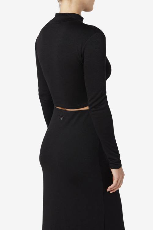 Top Deportivo Fila Luise Turtleneck Mujer Negras | Fila361HM