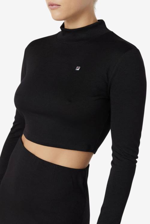 Top Deportivo Fila Luise Turtleneck Mujer Negras | Fila361HM