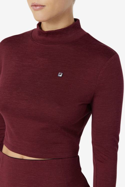 Top Deportivo Fila Luise Turtleneck Mujer Marrones | Fila760EO