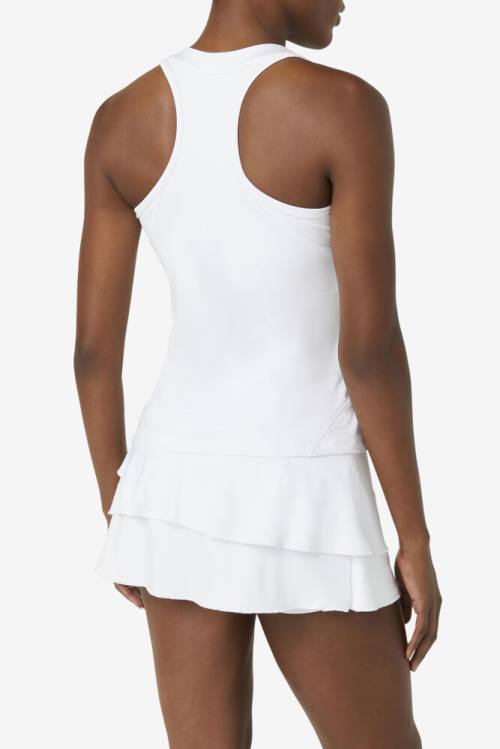 Top Deportivo Fila Pickleball Halter Tank Mujer Blancas | Fila670VX