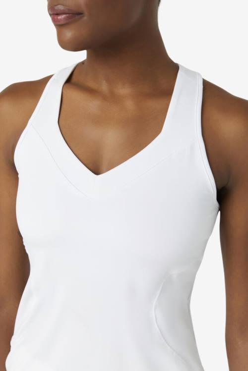 Top Deportivo Fila Pickleball Halter Tank Mujer Blancas | Fila670VX