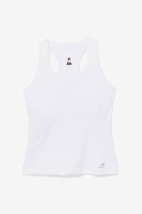 Top Deportivo Fila Pickleball Halter Tank Mujer Blancas | Fila670VX