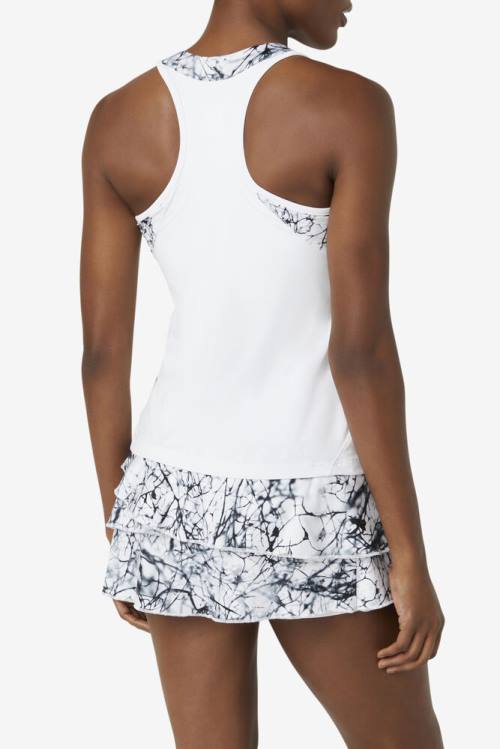 Top Deportivo Fila Pickleball Halter Tank Mujer Blancas | Fila850DW