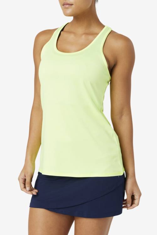 Top Deportivo Fila Pickleball Racerback Tank Mujer Amarillo | Fila125IR