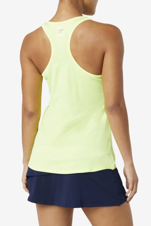 Top Deportivo Fila Pickleball Racerback Tank Mujer Amarillo | Fila125IR