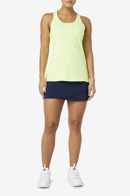 Top Deportivo Fila Pickleball Racerback Tank Mujer Amarillo | Fila125IR