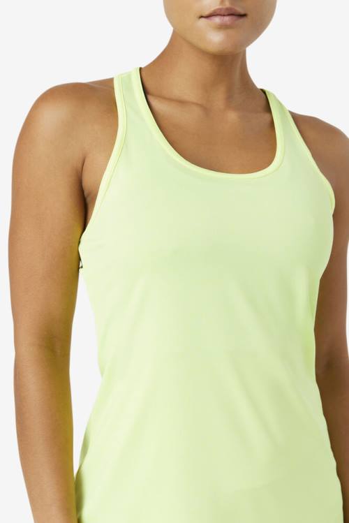 Top Deportivo Fila Pickleball Racerback Tank Mujer Amarillo | Fila125IR