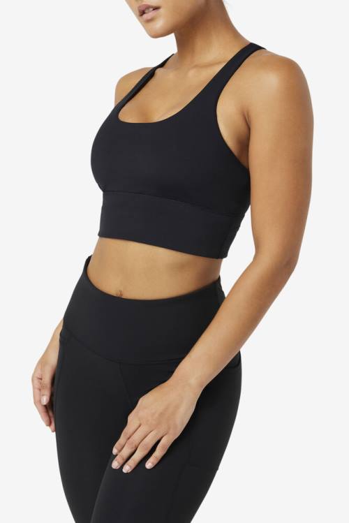 Top Deportivo Fila Uplift Cross Back Bra Mujer Negras | Fila172ID