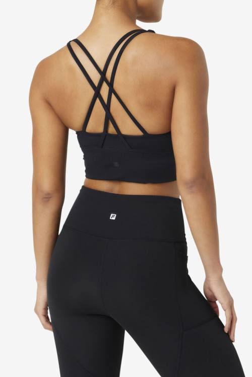 Top Deportivo Fila Uplift Cross Back Bra Mujer Negras | Fila172ID