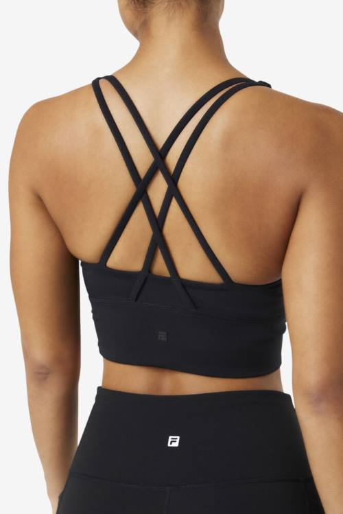 Top Deportivo Fila Uplift Cross Back Bra Mujer Negras | Fila172ID