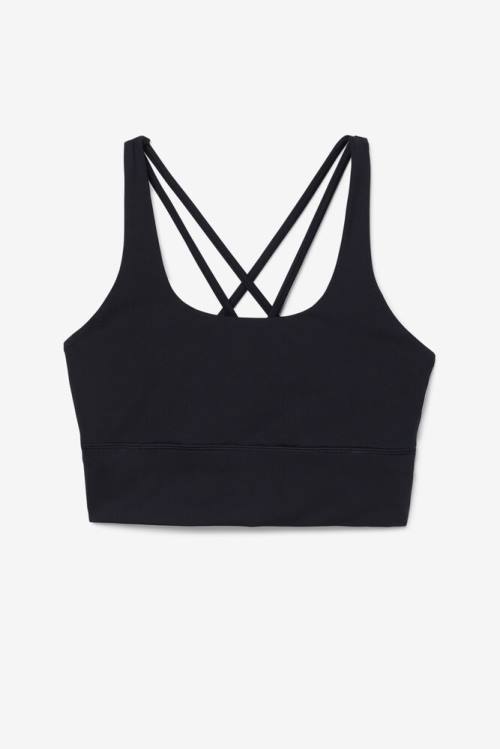 Top Deportivo Fila Uplift Cross Back Bra Mujer Negras | Fila172ID