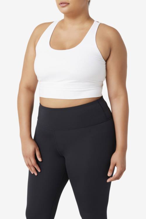 Top Deportivo Fila Uplift Cross Back Bra Mujer Blancas | Fila230OQ