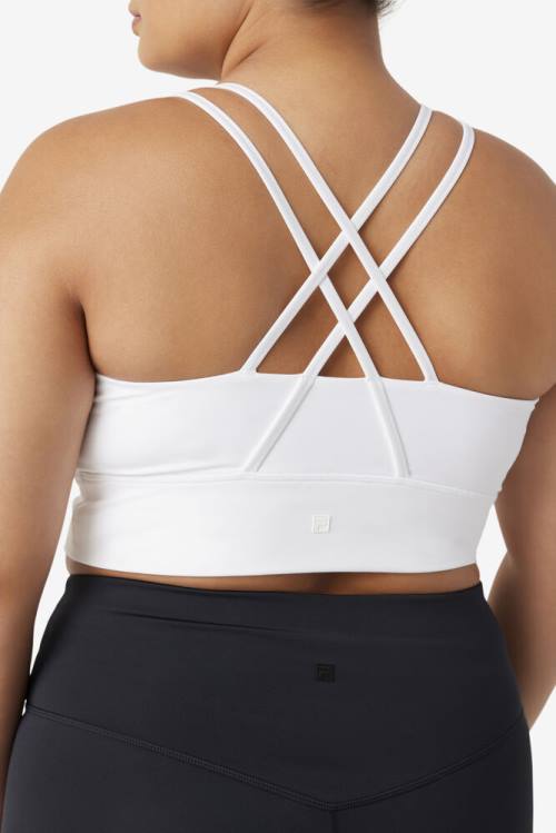 Top Deportivo Fila Uplift Cross Back Bra Mujer Blancas | Fila230OQ