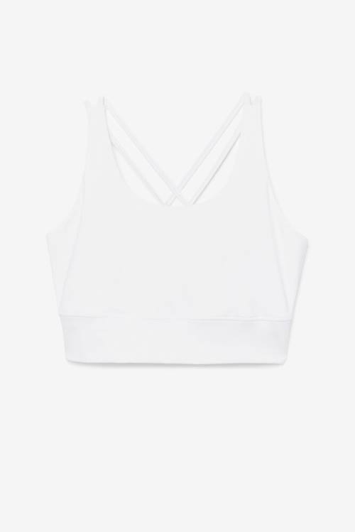 Top Deportivo Fila Uplift Cross Back Bra Mujer Blancas | Fila230OQ