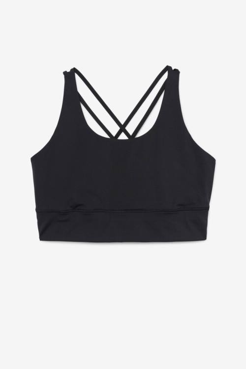 Top Deportivo Fila Uplift Cross Back Bra Mujer Negras | Fila324ZE