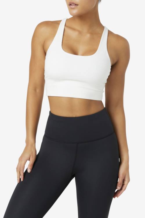 Top Deportivo Fila Uplift Cross Back Bra Mujer Blancas | Fila362LZ