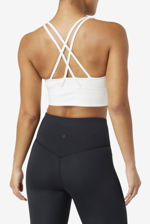 Top Deportivo Fila Uplift Cross Back Bra Mujer Blancas | Fila362LZ