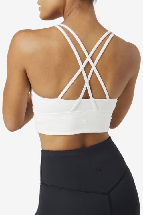 Top Deportivo Fila Uplift Cross Back Bra Mujer Blancas | Fila362LZ