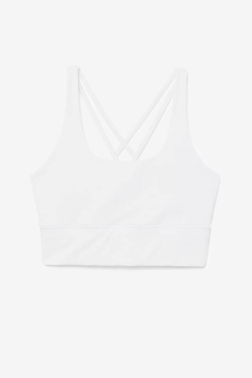 Top Deportivo Fila Uplift Cross Back Bra Mujer Blancas | Fila362LZ