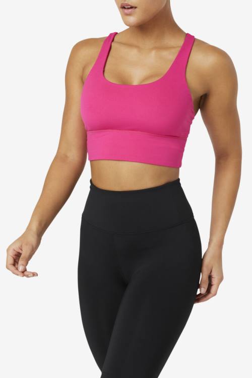 Top Deportivo Fila Uplift Cross Back Bra Mujer Rosas Claro | Fila426VU