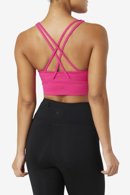 Top Deportivo Fila Uplift Cross Back Bra Mujer Rosas Claro | Fila426VU