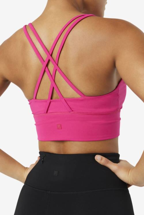 Top Deportivo Fila Uplift Cross Back Bra Mujer Rosas Claro | Fila426VU