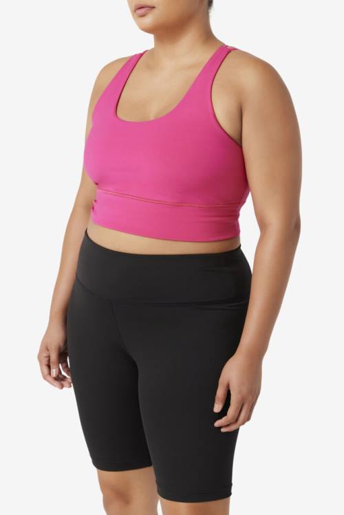 Top Deportivo Fila Uplift Cross Back Bra Mujer Rosas Claro | Fila835LI