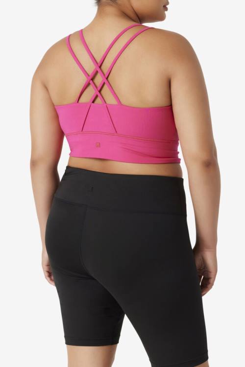 Top Deportivo Fila Uplift Cross Back Bra Mujer Rosas Claro | Fila835LI