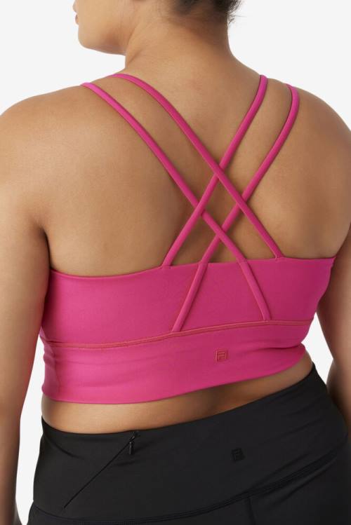 Top Deportivo Fila Uplift Cross Back Bra Mujer Rosas Claro | Fila835LI