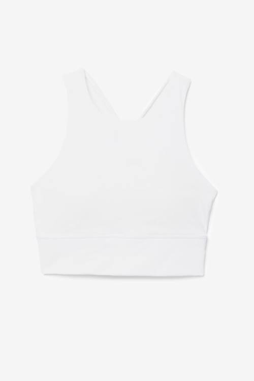 Top Deportivo Fila Uplift High Neck Sports Bra Mujer Blancas | Fila827XR