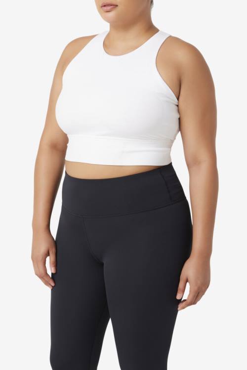 Top Deportivo Fila Uplift High Neck Sports Bra Mujer Blancas | Fila985SH