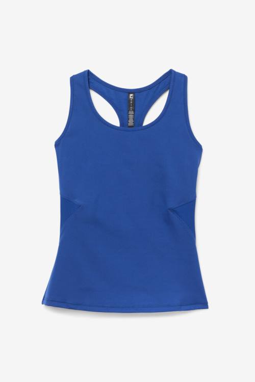 Top Deportivo Fila Uplift Open Racerback Tank Mujer Azul Marino Negras | Fila045AF