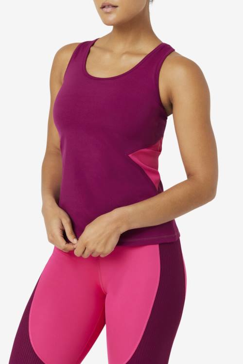 Top Deportivo Fila Uplift Open Racerback Tank Mujer Moradas Rosas Claro | Fila809YJ