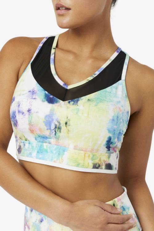 Top Deportivo Fila Uplift Racerback Bra Mujer Negras Blancas | Fila251FU