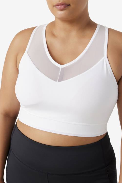 Top Deportivo Fila Uplift Racerback Bra Mujer Blancas | Fila579LN