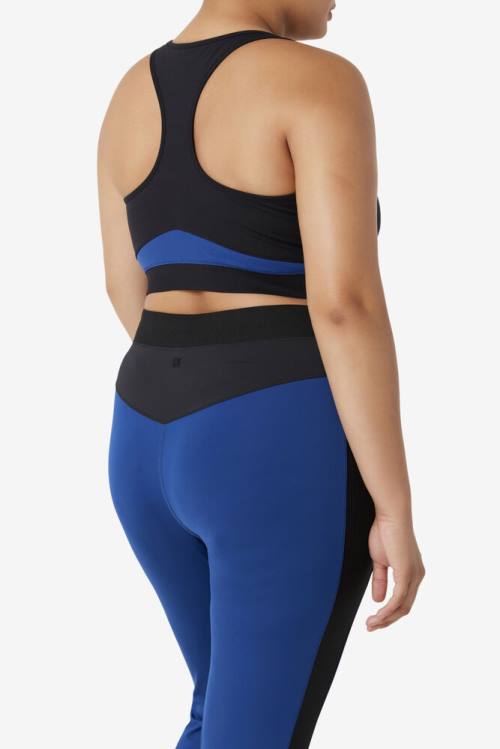 Top Deportivo Fila Uplift Racerback Sports Bra Mujer Negras Azul Marino | Fila036JV