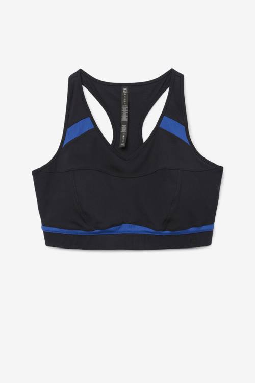 Top Deportivo Fila Uplift Racerback Sports Bra Mujer Negras Azul Marino | Fila036JV