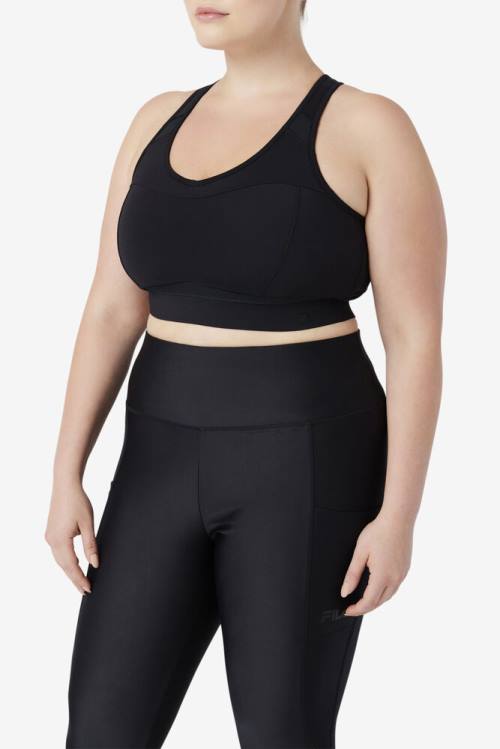 Top Deportivo Fila Uplift Racerback Sports Bra Mujer Negras | Fila162CB