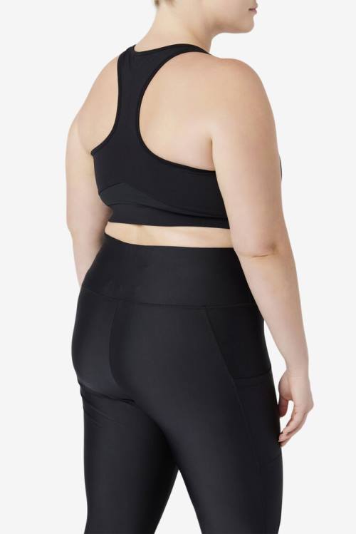 Top Deportivo Fila Uplift Racerback Sports Bra Mujer Negras | Fila162CB